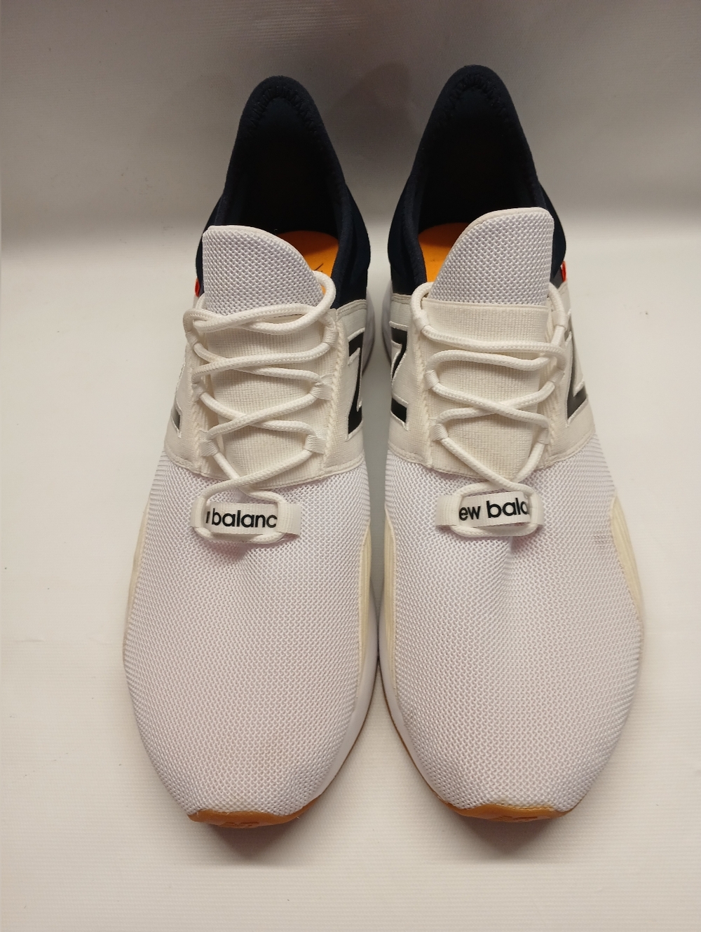 New Balance Men’s White & Navy Athletic Sneaker - Picture 2 of 15